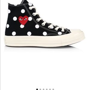 Comme des Garcons Play x Converse Polka Dot High-Top Sneakers